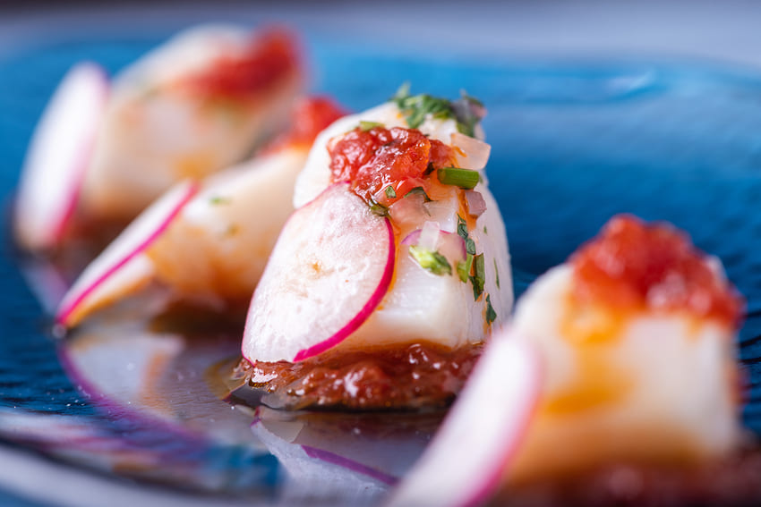 Scallop Ceviche - dining at Antillean