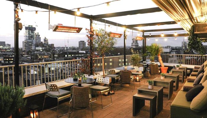 The Rooftop at One Hundred Shoreditch - best rooftop bars london